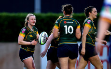 Caoimhe McCormack celebrates scoring a try 26/10/2024