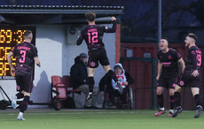 Andy Scott celebrates after scoring to make it 0-1 16/11/2024