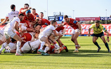 Munster players celebrate Eoghan Clarke’s try 1/6/2024
