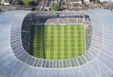 An Aerial view of the Aviva Stadium during the first match to be played there 31/7/2010