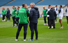 Dessie Dolan and Pádraic Joyce before the game 18/10/2024