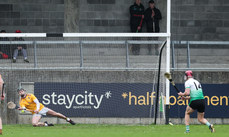 Eddie Gibbons saves a penalty from Ben Coffey 13/10/2024