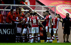 Brandon Kavanagh celebrates scoring the first goal with his teammates 25/10/2024