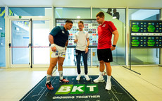 Danilo Fischetti, Ben Connor and Francke Horn at the coin toss 19/10/2024 