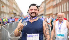 Jacob Burnham celebrates with his medal 27/10/2024