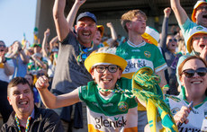 Offaly fans celebrate after Barry Egan scores his side’s first goal of the match 1/6/2024