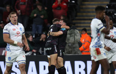  Ryan Conbeer celebrates scoring a try 12/10/2024