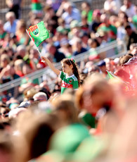 A young Mayo fan watches on from the crowd 4/6/2022