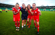 Pearl Slattery, Rebecca Creagh, Noelle Murray and Rachel Graham celebrate winning The FAI Cup 20/10/2024 