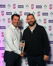 Andy Farrell Energia All-Ireland League Men's Division Coach Of The Year 2022/23 to Chris Parker 18/5/2023 