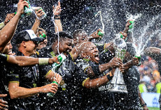 Bongi Mbonambi celebrates after winning 24/5/2024