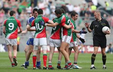 Mayo players celebrate at the end of the game 25/8/2013