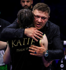 Conor McGregor with Katie Taylor after the decision 20/5/2023 
