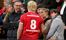 Aaron Wainwright with family and friends after the game 17/11/2024