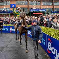 Paul Townend celebrates winning the Boylesports Irish Grand National 10/4/2023