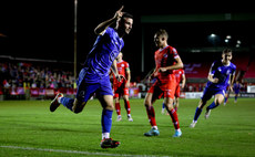 Padraig Amond celebrates scoring the first goal from a penalty 18/10/2024