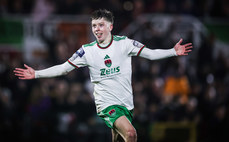 Cathal O'Sullivan celebrates after scoring his side's fourth goal of the match 18/10/2024