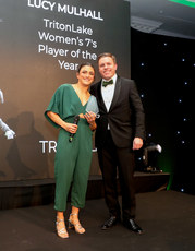 Conor Smyth presents the Women’s 7’s Players Player of the Year award to Lucy Mulhall 17/5/2023 