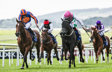 Ryan Moore (orange and blue silks) onboard Lake Victoria comes home to win  28/6/2024