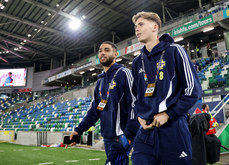 Northern Ireland players arrive ahead of the game 15/11/2024