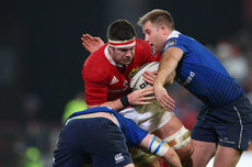 Munster's Billy Holland and Leinster's Luke Fitzgerald 27/12/2015
