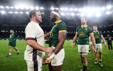 Jamie George and Siya Kolisi after the game 16/11/2024