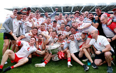 Tyrone celebrate with the Sam Maguire 11/9/2021