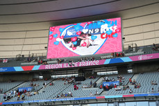 A view of the kiss Cam on the giant screen 9/9/2023