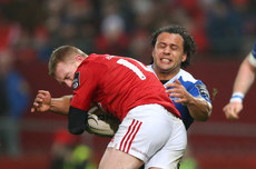 Munster's Keith Earls and Leinster's Isa Nacewa 27/12/2015
