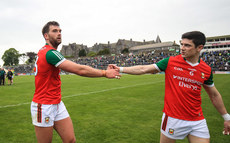 Aidan O'Shea celebrates with Conor Loftus 20/5/2023