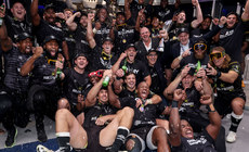 The Hollywoodbets Sharks celebrate winning the European Rugby Challenge Cup 24/5/2024