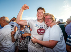 Mark Hyland celebrates with his mother Maire 30/6/2018