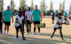 Peter O’Mahony with members of the team 3/7/2024