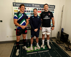 Michele Lamaro with Sam Grove-White and Alan O'Connor at the coin toss 26/4/2024