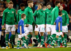 The Ireland team take to the field 16/10/2018