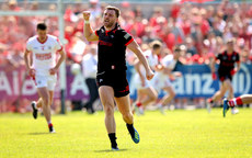 Sam Mulroy celebrates scoring a free to put his side into the lead in the last minute 23/6/2024