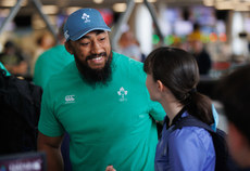 Bundee Aki with a fan 26/6/2024