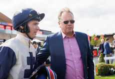 Colin Keane and Ger Lyons after winning with Ger Lyons 28/6/2024