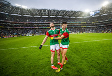 Padraig O’Hora and Enda Hession celebrate at the final whistle 14/8/2021