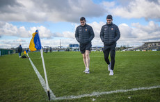 Stephen Coen and Conor Loftus inspect the pitch 5/3/2023
