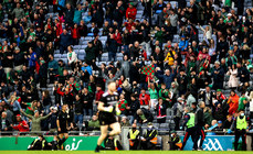 Mayo fans celebrate as Rob Hennelly scores a point to put the sides equal and force the game into extra-time 14/8/2021