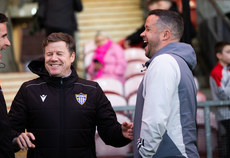 James Keddy and Tim Clancy share a joke ahead of the game 18/10/2024