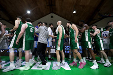 Both teams shake hands after the game 21/11/2024