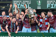 Adam Foley celebrates with the cup 10/11/2024