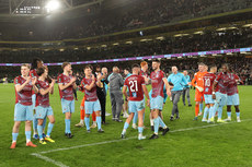 Drogheda players celebrate after the game 10/11/2024