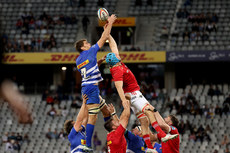 Ben-Jason Dixen and Tadhg Beirne in a line out 19/10/2024