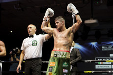 Joe Ward celebrates after the fight 18/10/2024