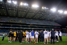 A view of the team huddle after the game 19/10/2024