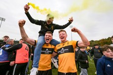 Niall O'Donnell Kevin Kealy celebrate with a fans held high at the end of the game 13/10/2024