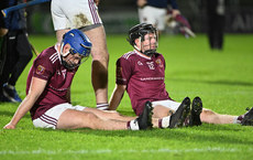 Joseph McLaughlin and Fergus McCambridge look dejected at the end of the game 16/11/2024